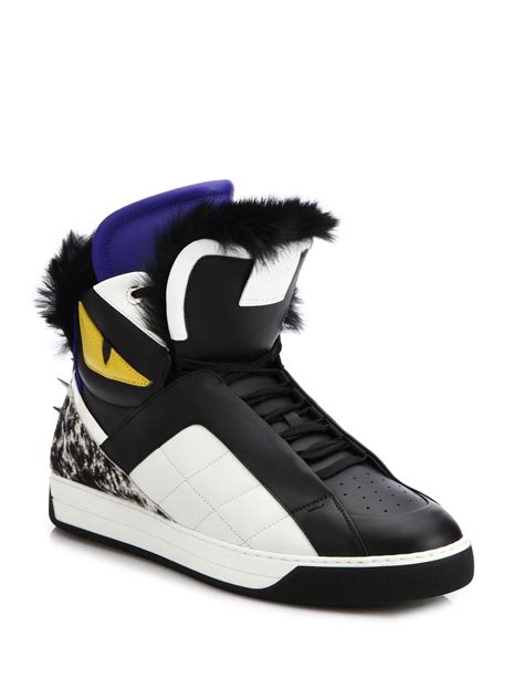 fendi monster sneaker|Fendi designer high top sneakers.